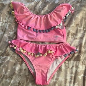 Pink pom pom bikini👙